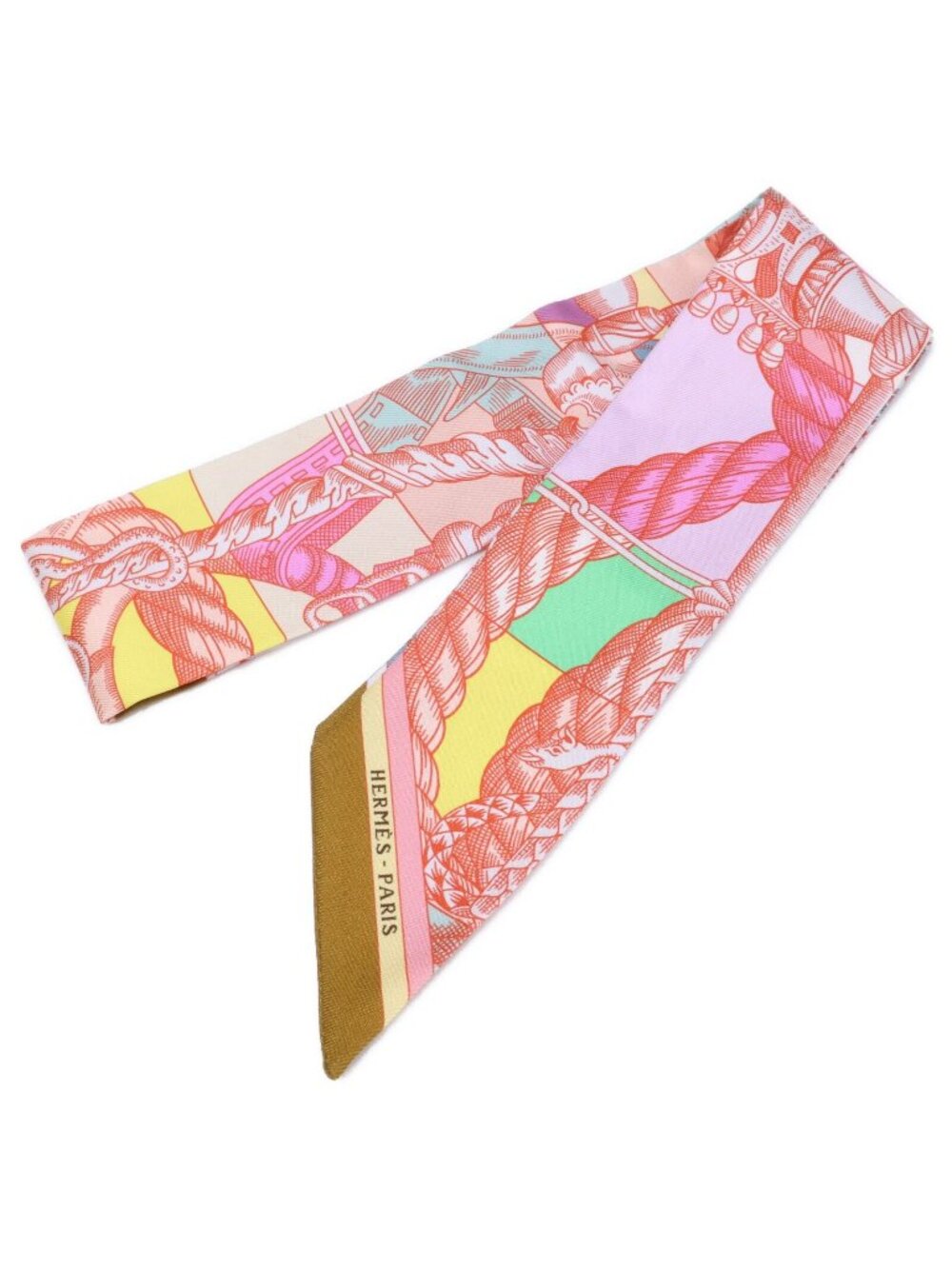 Hermes Cavalleria D'etriers Knight's Armor Silk Twilly Scarf